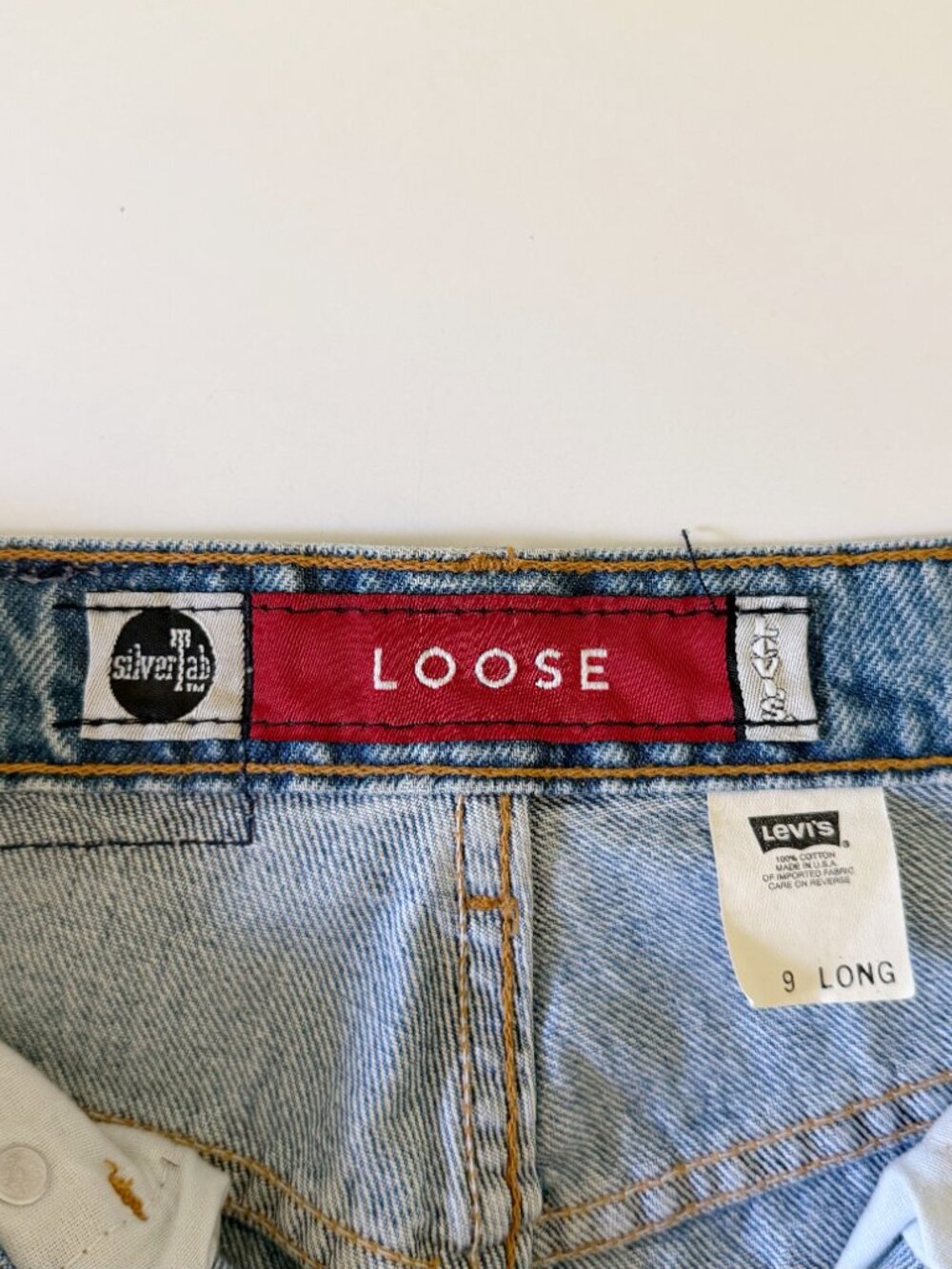 Levi's SilverTab Loose Vintage '97 Straight Leg Jeans Size 9 Long - Picture 10 of 11